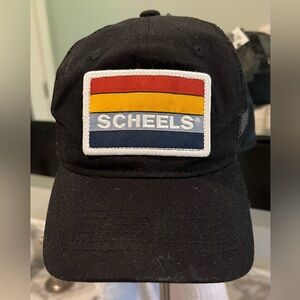 NWT Scheels Trucker Hat Adjustable - Mesh Back - Embroidered Logo - Black